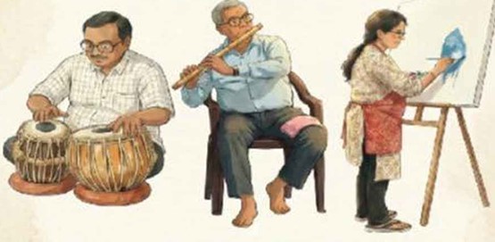 Swara Varna Samanvaya Veena and Drawing 